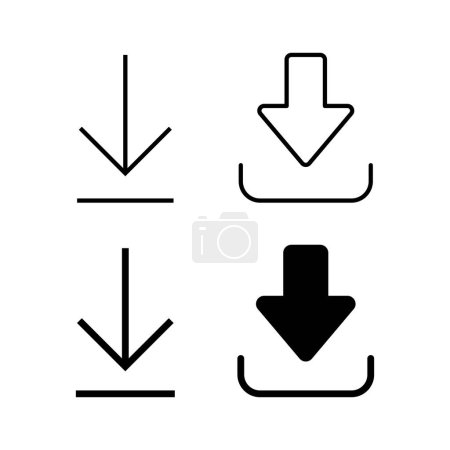 Illustration for Download icon vector for web and mobile app. Download sign and symbol - Royalty Free Image