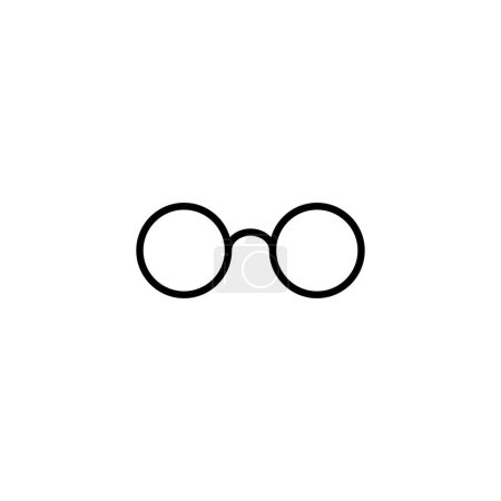 Téléchargez les illustrations : Icône de lunettes. Verres signe et symbole - en licence libre de droit