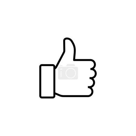 Illustration for Like icon. Thumbs up sign and symbol. Hand like - Royalty Free Image