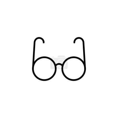 Téléchargez les illustrations : Icône de lunettes. Verres signe et symbole - en licence libre de droit