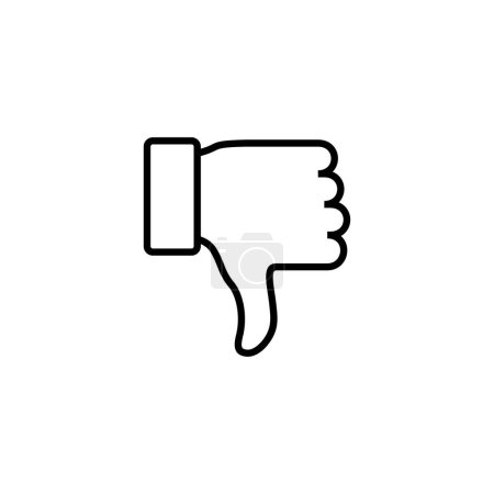 Illustration for Dislike icon. dislike sign and symbol. Hand with thumb down - Royalty Free Image