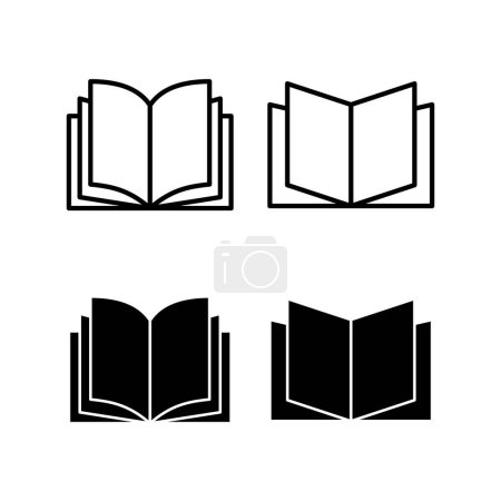 Illustration for Book icon vector for web and mobile app. open book sign and symbol. ebook icon - Royalty Free Image