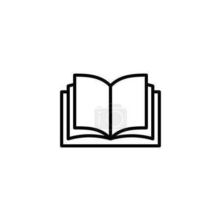 Illustration for Book icon. open book sign and symbol. ebook icon - Royalty Free Image