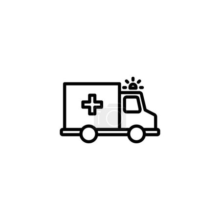 Ilustración de Icono de ambulancia. señal de camión ambulancia y símbolo. coche de ambulancia - Imagen libre de derechos