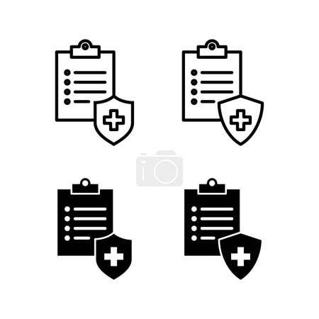 Téléchargez les illustrations : Vecteur d'icônes d'assurance médicale pour application web et mobile. signe et symbole d'assurance maladie - en licence libre de droit