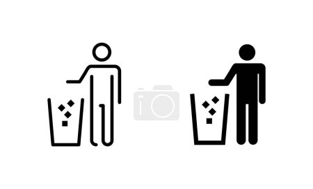 Illustration for Trash icons set. trash can icon. delete sign and symbol. - Royalty Free Image
