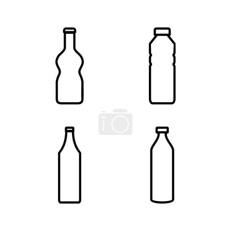 Téléchargez les illustrations : Bottle icon vector for web and mobile app. bottle sign and symbol - en licence libre de droit
