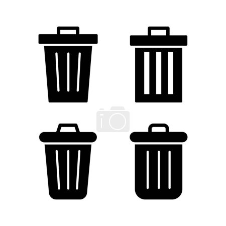 Trash-Icon-Vektor für Web und mobile App. Mülleimer-Symbol. Zeichen und Symbol löschen.