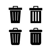 Trash icon vector for web and mobile app. trash can icon. delete sign and symbol. Stickers #632279212