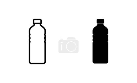 Téléchargez les illustrations : Ensemble d'icônes de bouteille. signe et symbole de bouteille - en licence libre de droit
