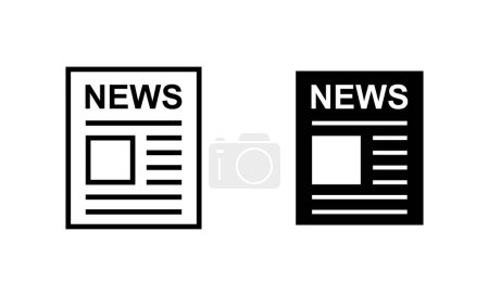 Illustration for Newspaper icons set. news paper sign and symbolign - Royalty Free Image