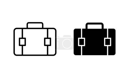 Briefcase icons set. suitcase sign and symbol. luggage symbol.