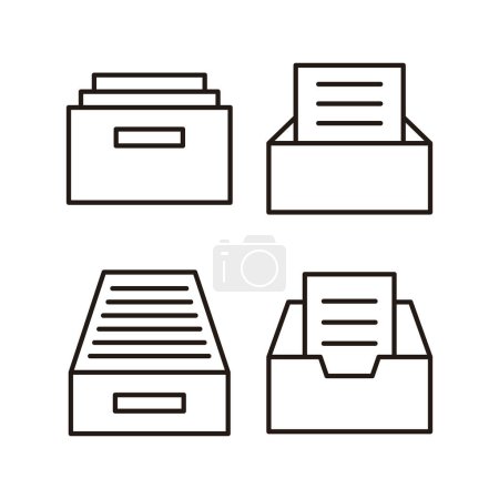 Illustration for Archive folders icon vector for web and mobile app. Document vector icon. Archive storage icon. - Royalty Free Image