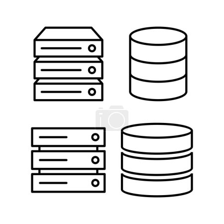 Illustration for Database icon vector for web and mobile app. database sign and symbol - Royalty Free Image