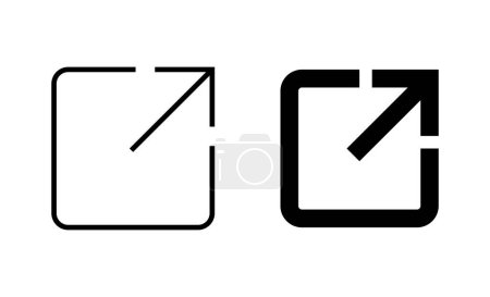 Illustration for External link icons set. link sign and symbol. hyperlink symbol - Royalty Free Image