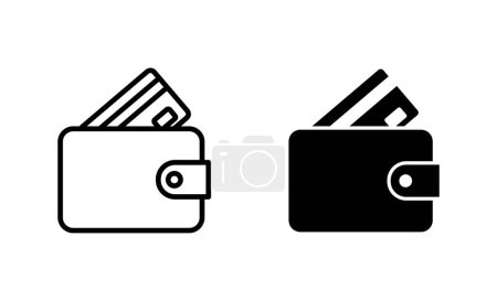 Wallet icons set. wallet sign and symbol