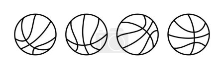 Téléchargez les illustrations : Basketball icon vector for web and mobile app. Basketball ball sign and symbol - en licence libre de droit