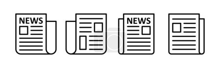 Illustration for Newspaper icon vector for web and mobile app. news paper sign and symbolign - Royalty Free Image