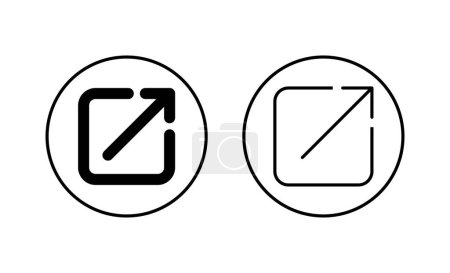 Illustration for External link icons set. link sign and symbol. hyperlink symbol - Royalty Free Image