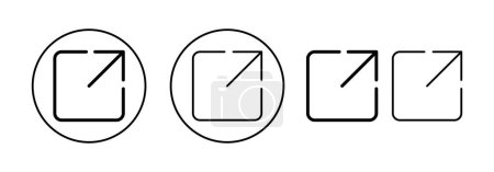 Illustration for External link icon vector for web and mobile app. link sign and symbol. hyperlink symbol - Royalty Free Image