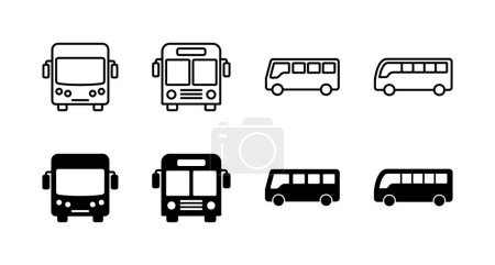 Illustration for Bus icons set. bus sign and symbol - Royalty Free Image