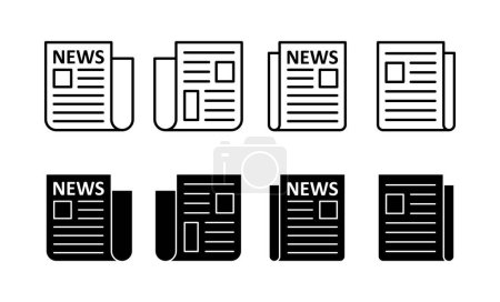 Illustration for Newspaper icon vector for web and mobile app. news paper sign and symbolign - Royalty Free Image
