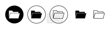 Folder icons set. folder sign and symbol