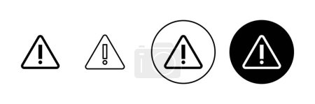 Exclamation danger icons set. attention sign and symbol. Hazard warning attention sign