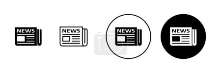 Illustration for Newspaper icons set. news paper sign and symbolign - Royalty Free Image