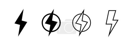 Illustration for Lightning icon vector for web and mobile app. electric sign and symbol. power icon. energy sign - Royalty Free Image