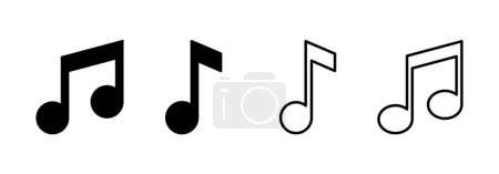 Illustration for Music icon vector for web and mobile app. note music sign and symbol - Royalty Free Image