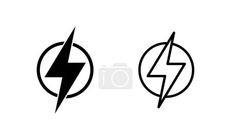 Illustration for Lightning icon vector. electric sign and symbol. power icon. energy sign - Royalty Free Image