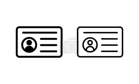 Illustration for License icon vector. ID card icon. driver license, staff identification card - Royalty Free Image
