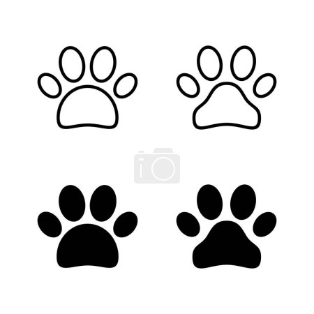Illustration for Paw icons vector. paw print sign and symbol. dog or cat paw - Royalty Free Image