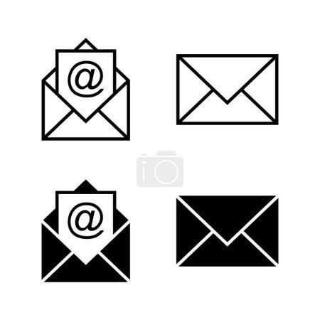 Vector de iconos de correo. signo de correo electrónico y símbolo. Icono de correo electrónico. Envolvente icono