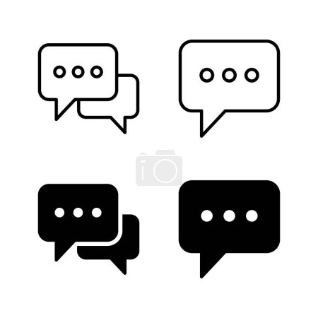 Ilustración de Vector de iconos de chat. signo y símbolo de la burbuja del habla. icono de comentario. mensaje - Imagen libre de derechos