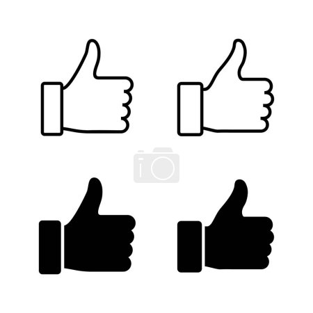 Illustration for Like icons vector. Thumbs up sign and symbol. Hand like - Royalty Free Image