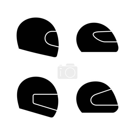 Icono del casco vector. Signo y símbolo del casco de la motocicleta. Icono del casco de construcción. Casco de seguridad