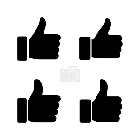 Illustration for Like icon vector. Thumbs up sign and symbol. Hand like - Royalty Free Image