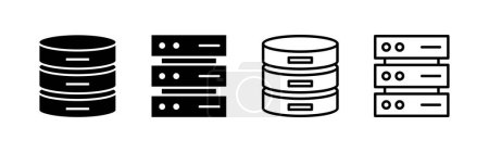 vecteur d'icône de base de données. signe et symbole de base de données