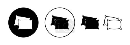 Illustration for Pillow icon vector for web and mobile app. Pillow sign and symbol. Comfortable fluffy pillow - Royalty Free Image