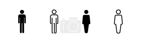 Ilustración de Hombre icono vector. signo y símbolo masculino. símbolo humano - Imagen libre de derechos
