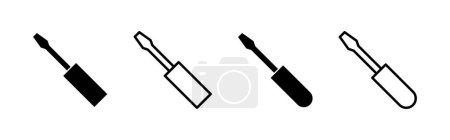 Illustration for Screwdriver icon vector.tools sign and symbol - Royalty Free Image