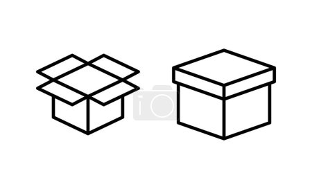 Illustration for Box icon vector. box sign and symbol, parcel, package - Royalty Free Image