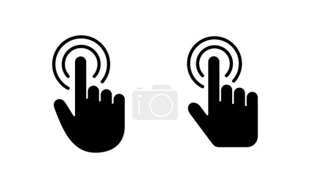 Ilustración de Icono de cursor de mano vector. signo y símbolo del cursor. icono del cursor de mano clik - Imagen libre de derechos