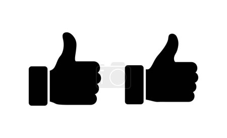 Illustration for Like icon vector. Thumbs up sign and symbol. Hand like - Royalty Free Image