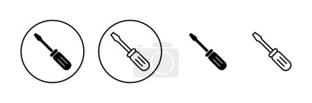 Illustration for Screwdriver icon vector.tools sign and symbol - Royalty Free Image