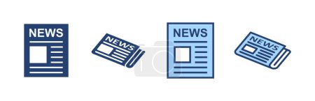 Illustration for Newspaper icon vector. news paper sign and symbolign - Royalty Free Image