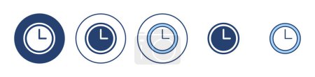 Illustration for Clock icon vector. Time sign and symbol. watch icon - Royalty Free Image