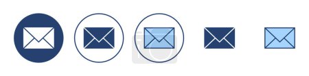 Téléchargez les illustrations : Vecteur d'icônes mail. e-mail signe et symbole. Icône e-mail. icône de l'enveloppe - en licence libre de droit